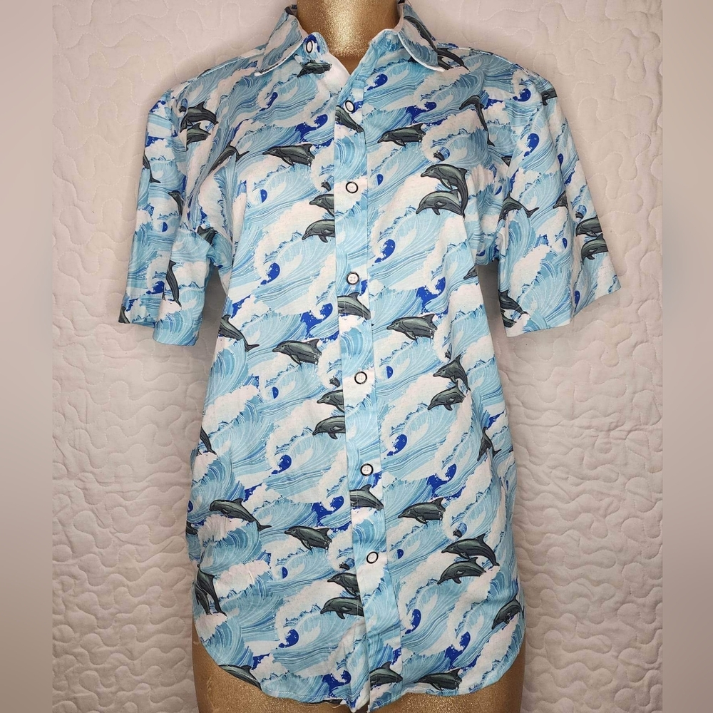 Dolphins pattern Shortsleeve Shirt